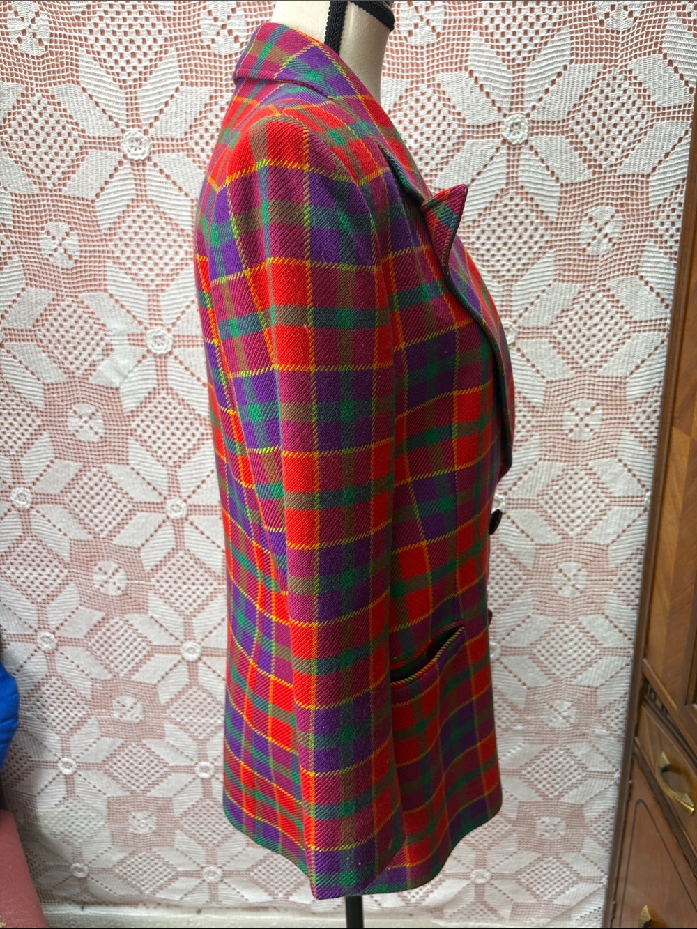 Vintage Raffinalla Wool Plaid Blazer - Picture 8 of 12